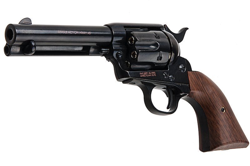 King Arms SAA .45 Peacemaker Revolver S - Electroplating Black (Version II, Gas Version) - Bang Bang Airsoft