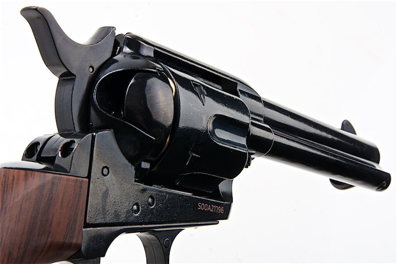 King Arms SAA .45 Peacemaker Revolver S - Electroplating Black (Version II, Gas Version) - Bang Bang Airsoft