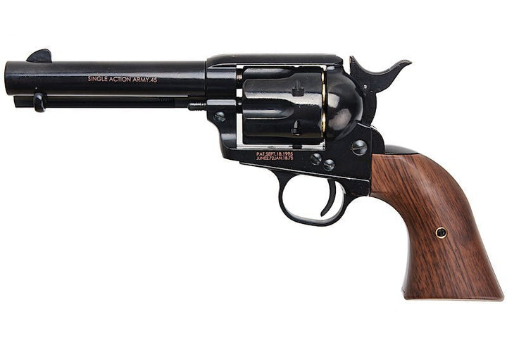 King Arms SAA .45 Peacemaker Revolver S - Electroplating Black (Version II, Gas Version) - Bang Bang Airsoft
