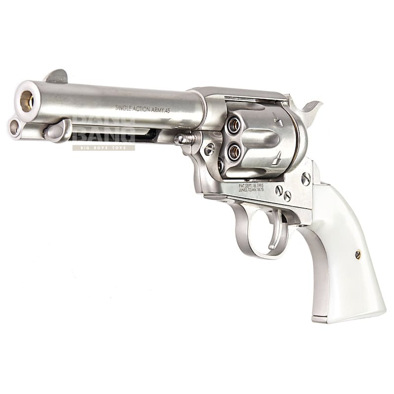 King Arms SAA .45 Peacemaker Revolver S - Silver - Bang Bang Airsoft