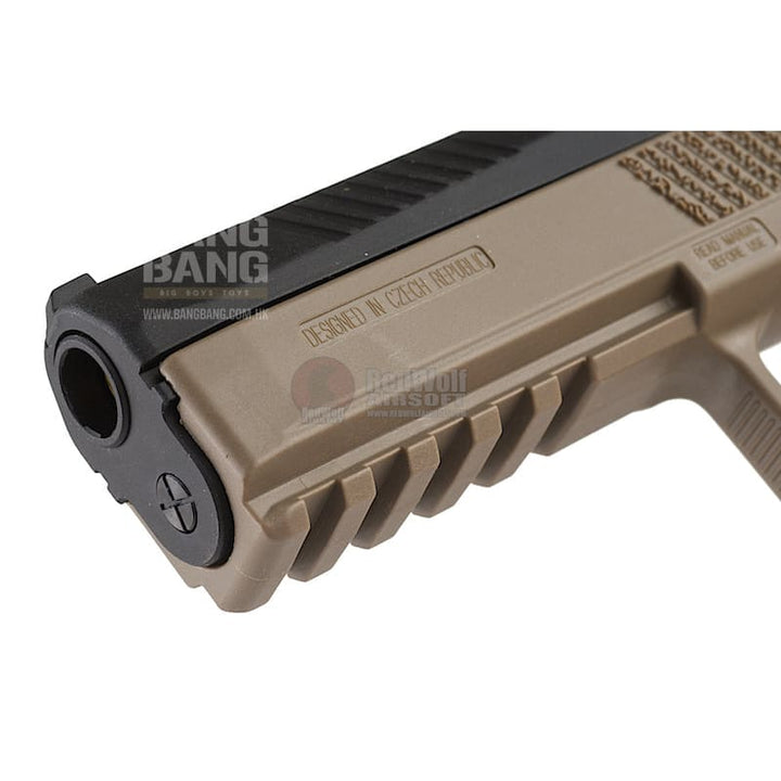 KJ Works CZ P - 09 Duty (ASG Licensed) CO2 Version - TAN - Bang Bang Airsoft