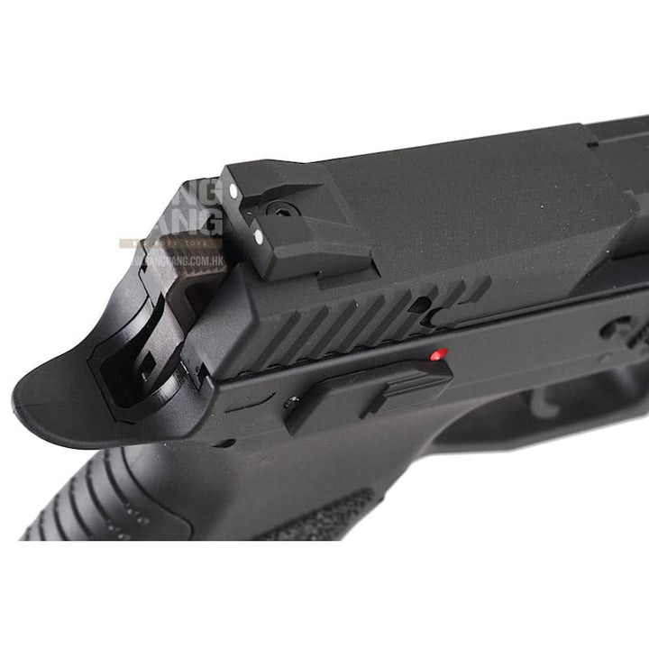 KJ Works CZ P - 09 Duty (ASG Licensed) with 14mm CCW Thread Barrel - CO2 Version (BK) - Bang Bang Airsoft