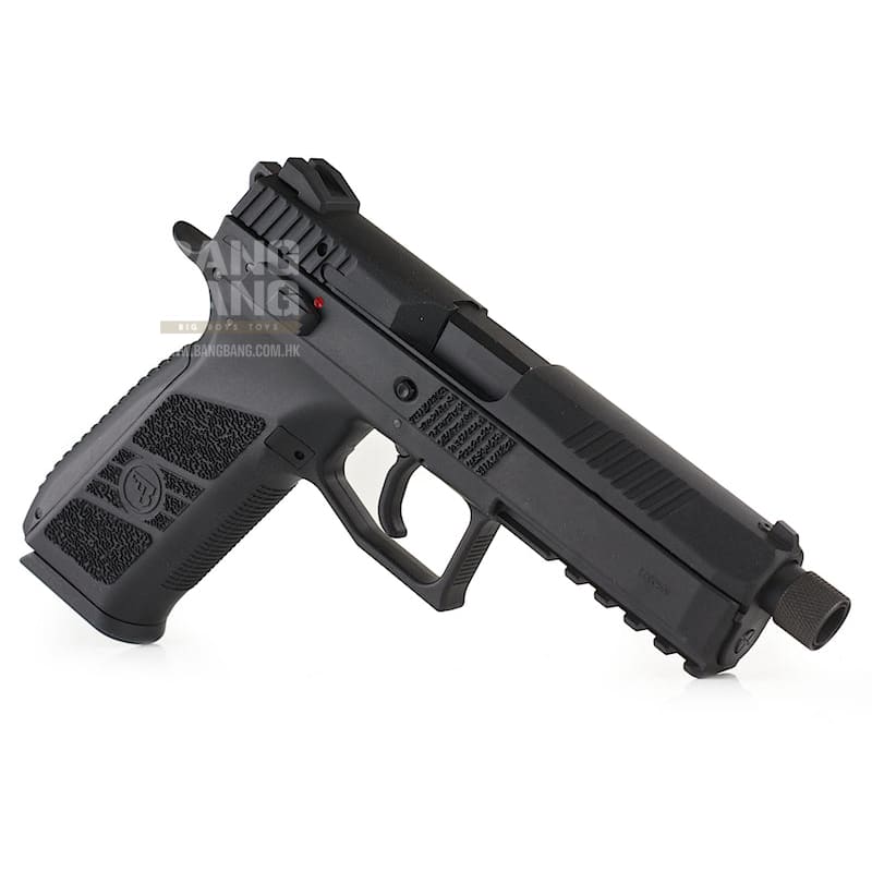 KJ Works CZ P - 09 Duty (ASG Licensed) with 14mm CCW Thread Barrel - CO2 Version (BK) - Bang Bang Airsoft