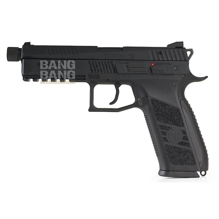 KJ Works CZ P - 09 Duty (ASG Licensed) with 14mm CCW Thread Barrel - Gas Version (BK) - Bang Bang Airsoft