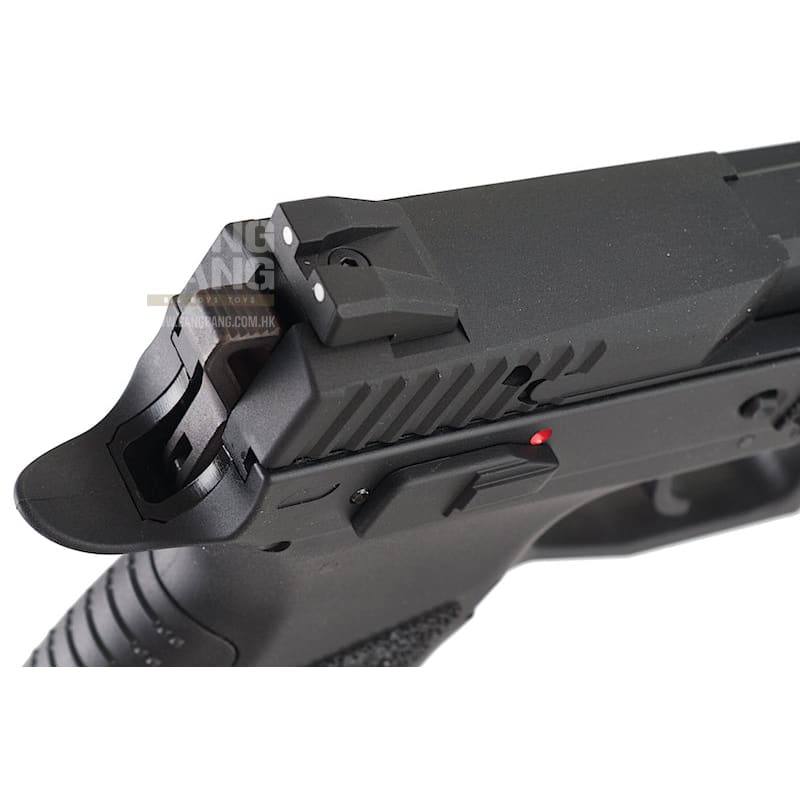 KJ Works CZ P - 09 Duty (ASG Licensed) with 14mm CCW Thread Barrel - Gas Version (BK) - Bang Bang Airsoft