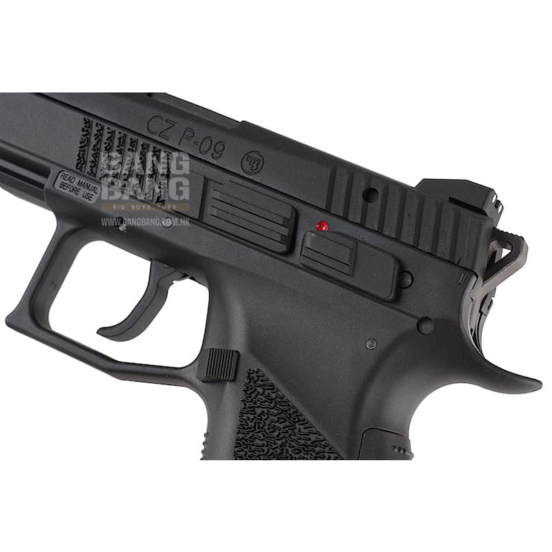 KJ Works CZ P - 09 Duty (ASG Licensed) with 14mm CCW Thread Barrel - Gas Version (BK) - Bang Bang Airsoft