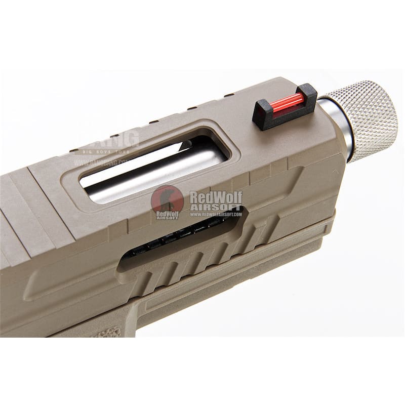 KJ Works KP - 13F Full Auto Metal Slide Co2 Pistol (w/ Thread Barrel & Cap) - TAN - Bang Bang Airsoft