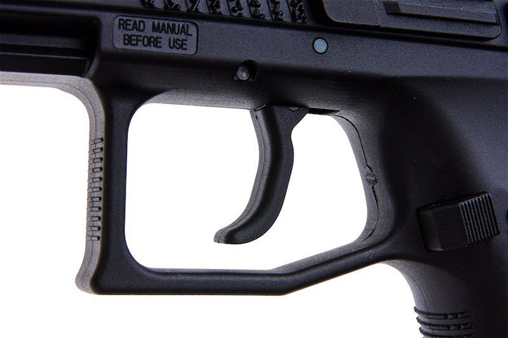 KJ Works P - 09 Green Gas Airsoft Pistol (Optics Ready) - Black (Threaded Outer Barrel) - Bang Bang Airsoft