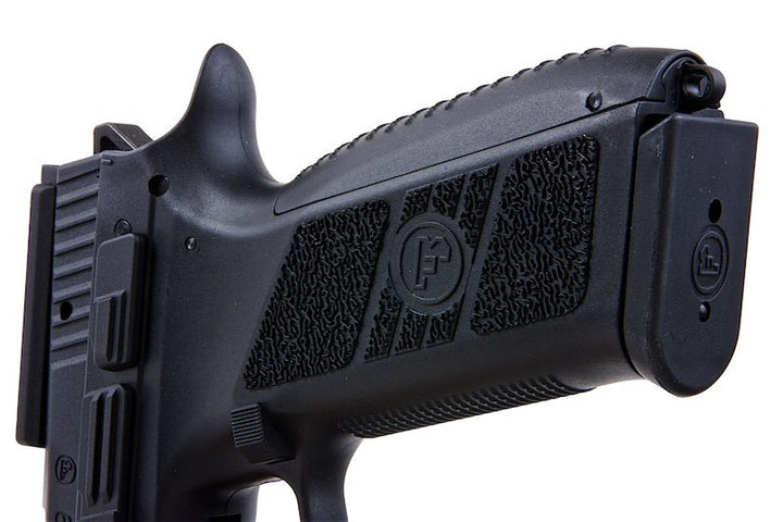 KJ Works P - 09 Green Gas Airsoft Pistol (Optics Ready) - Black (Threaded Outer Barrel) - Bang Bang Airsoft