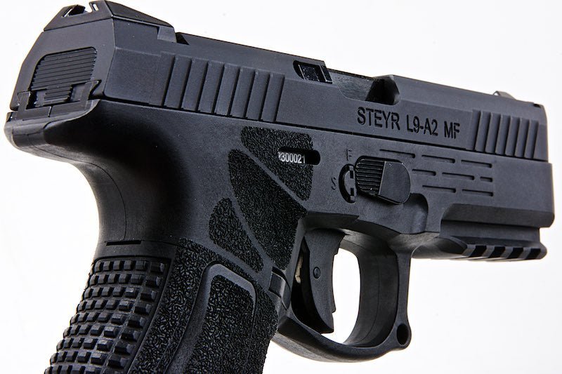 KJ Works STEYR L9A2 GBB Airsoft Pistol - Black (ASG Licensed) - Bang Bang Airsoft