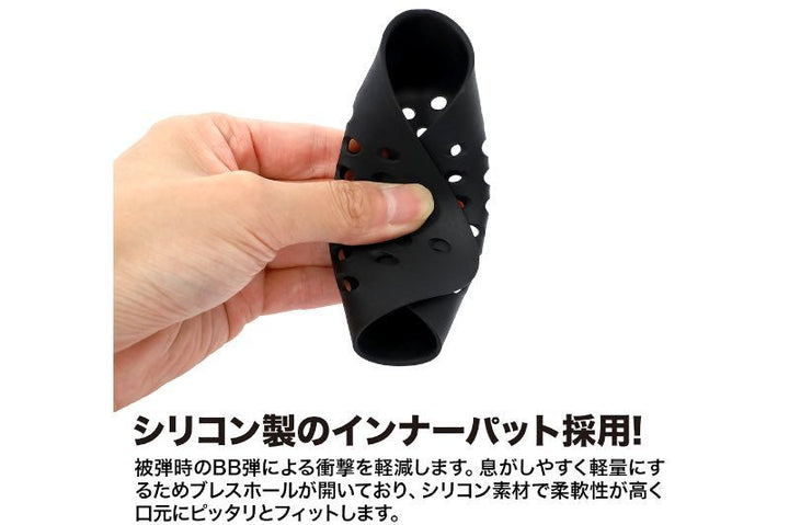 Laylax (Battle Style) AeroFlex Face Guard 'ICE' - Black (Size L - XL) - Bang Bang Airsoft