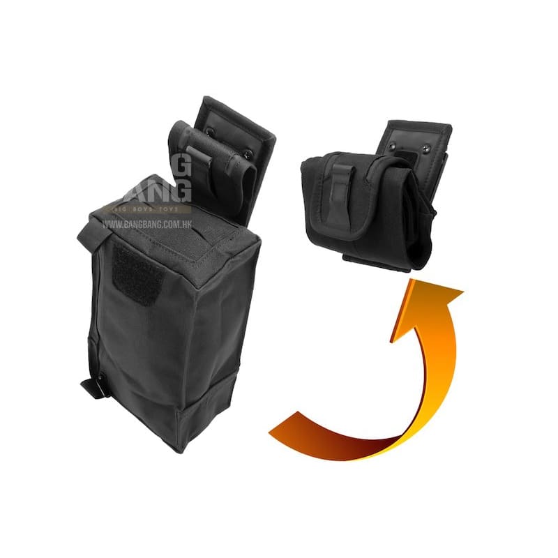 Laylax (Battle Style) Compact Dump Pouch - Black - Bang Bang Airsoft