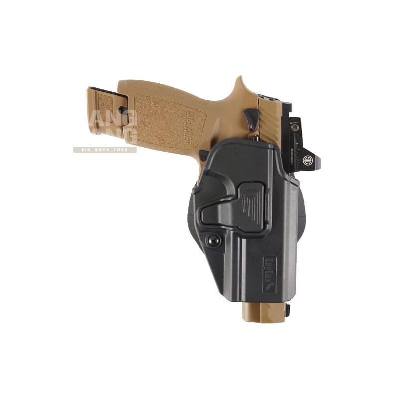 Laylax (Battle Style) CQC Holster for SIG AIR M17 GBB Pistol (Right Hand) - Black - Bang Bang Airsoft