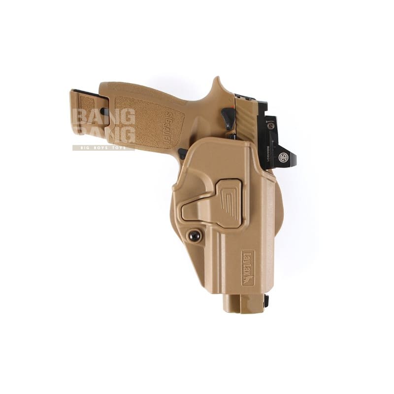 Laylax (Battle Style) CQC Holster for SIG AIR M17 GBB Pistol (Right Hand) - Tan - Bang Bang Airsoft