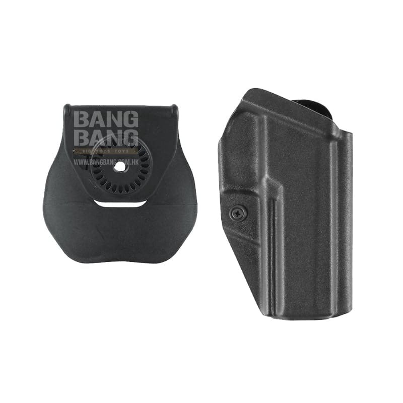 Laylax (Battle Style) Kydex Holster for SIG AIR M17 GBB Pistol (Right Hand) - Black - Bang Bang Airsoft