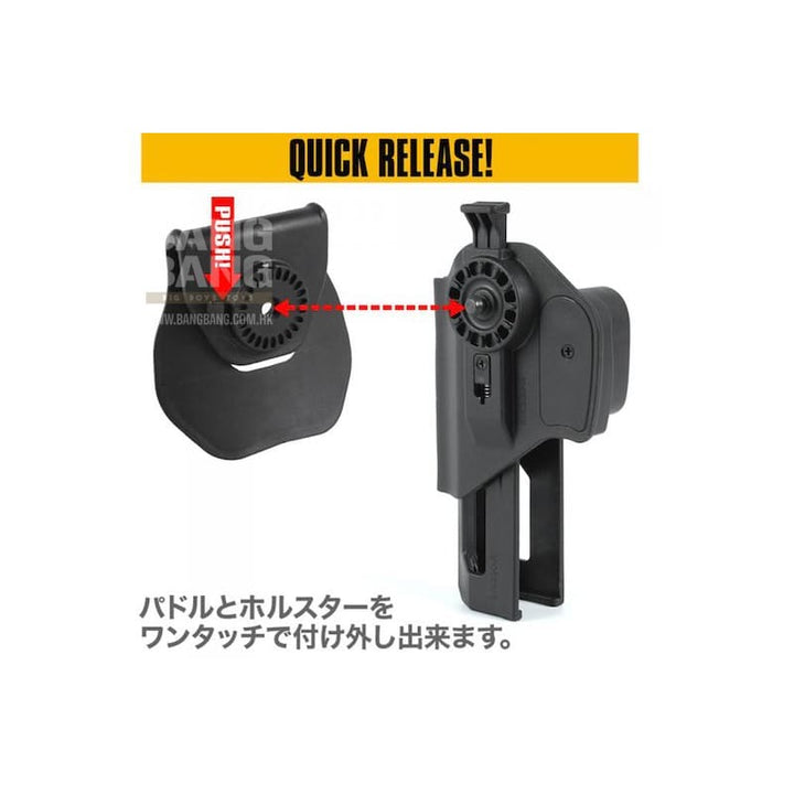 Laylax (Battle Style) Socom MK23 Breakout Holster (Right Hand) - Black - Bang Bang Airsoft