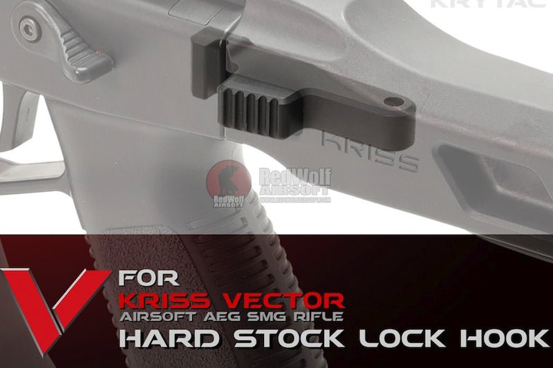 Laylax Hard Stock Lock Hook for Krytac Kriss Vector AEG & GBB SMG Rifle - Black - Bang Bang Airsoft