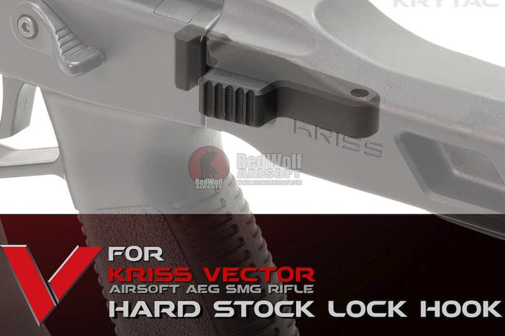 Laylax Hard Stock Lock Hook for Krytac Kriss Vector AEG & GBB SMG Rifle - Black - Bang Bang Airsoft
