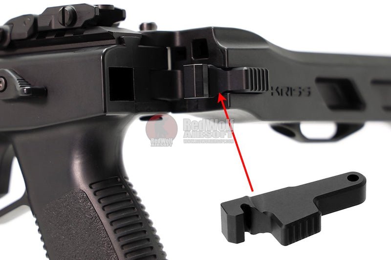 Laylax Hard Stock Lock Hook for Krytac Kriss Vector AEG & GBB SMG Rifle - Black - Bang Bang Airsoft
