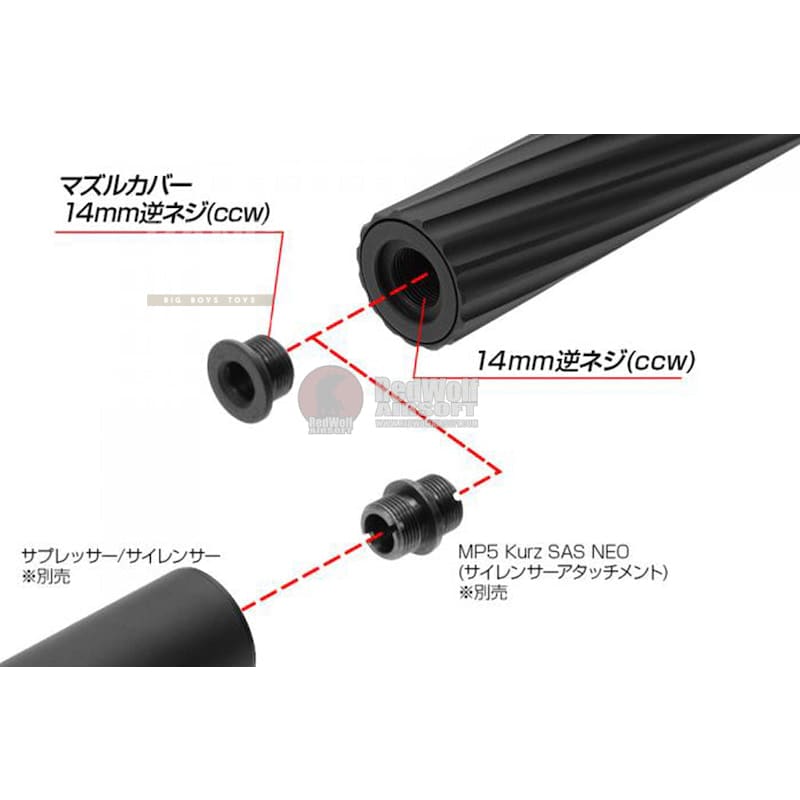 Laylax pss fluted outer barrel for vsr-10 series (twist