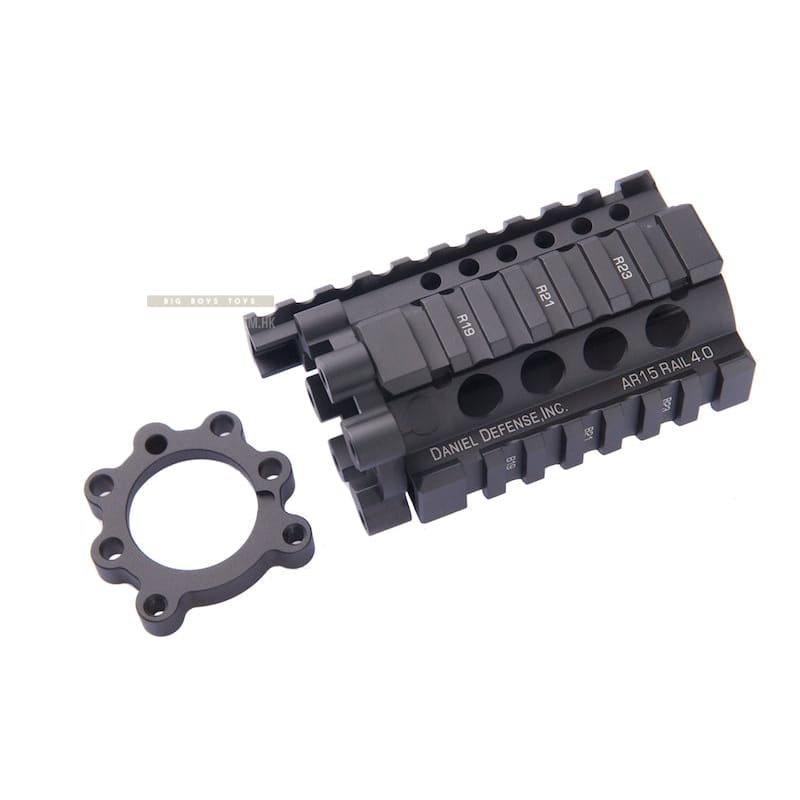 Madbull Daniel Defense 4 inch Rail Kit ( RIS Unit / Outer & Inner Barrel) (black) - Bang Bang Airsoft
