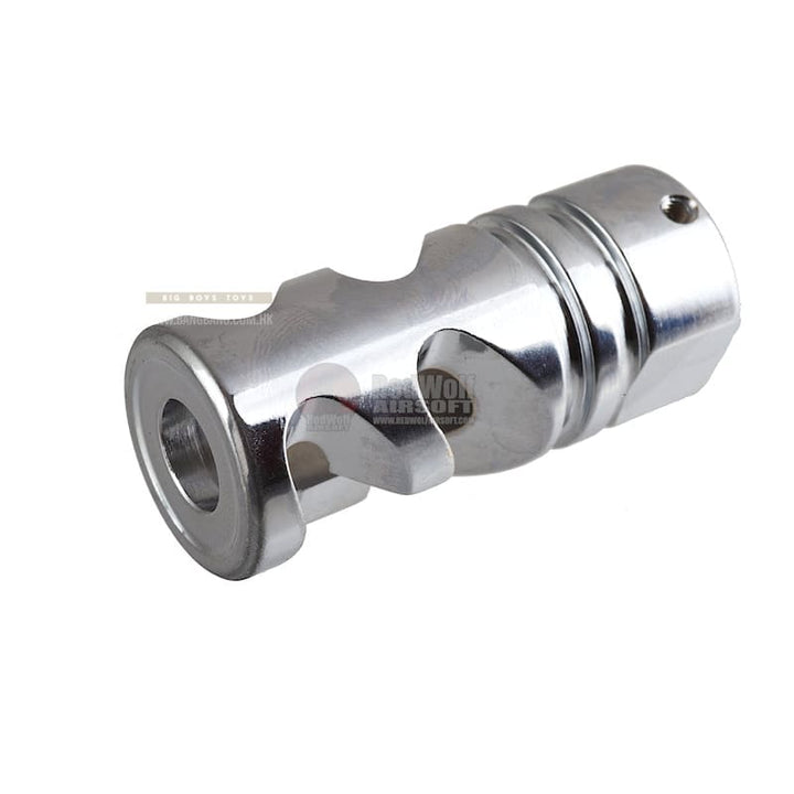 Madbull DNTC Compensator (Chrome Silver, 14mm CCW) - Bang Bang Airsoft