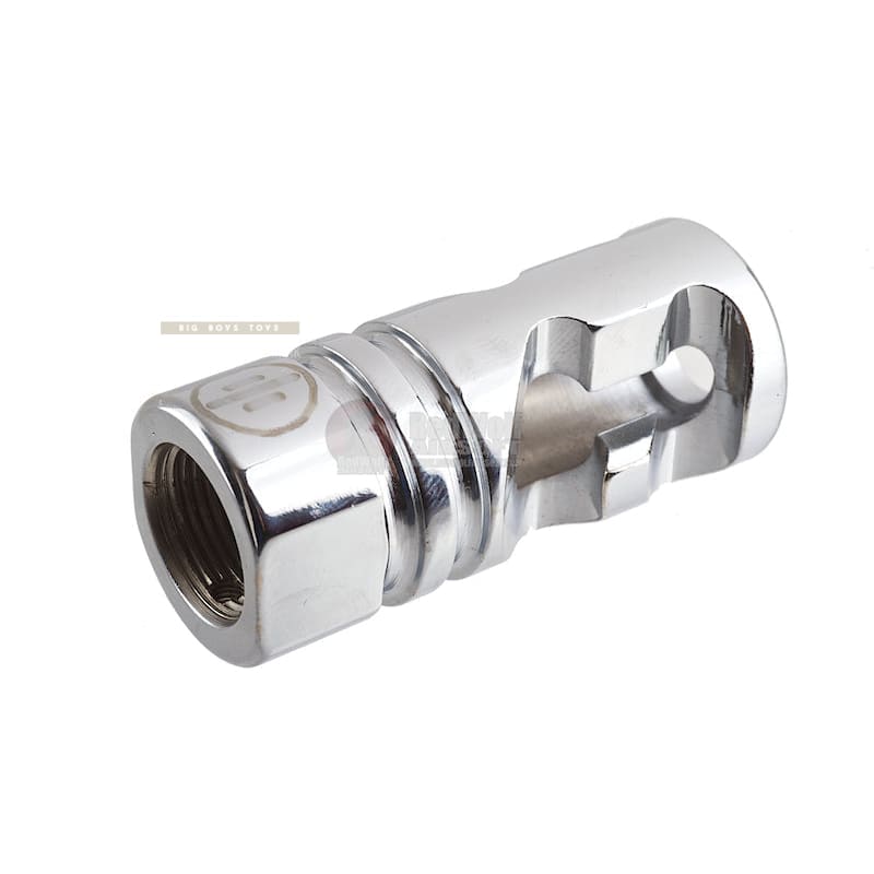 Madbull DNTC Compensator (Chrome Silver, 14mm CCW) - Bang Bang Airsoft
