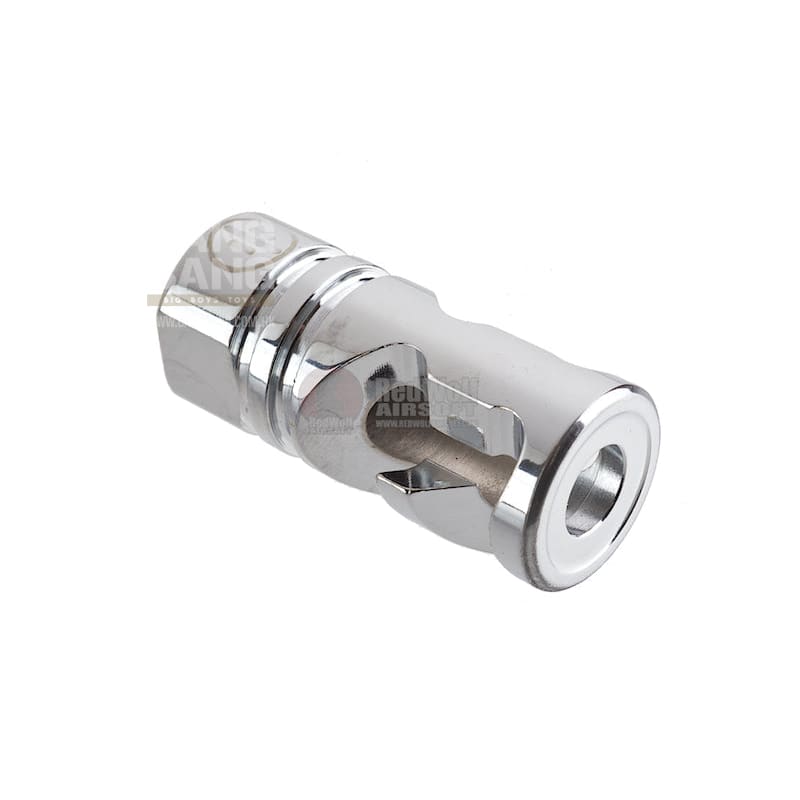 Madbull DNTC Compensator (Chrome Silver, 14mm CCW) - Bang Bang Airsoft
