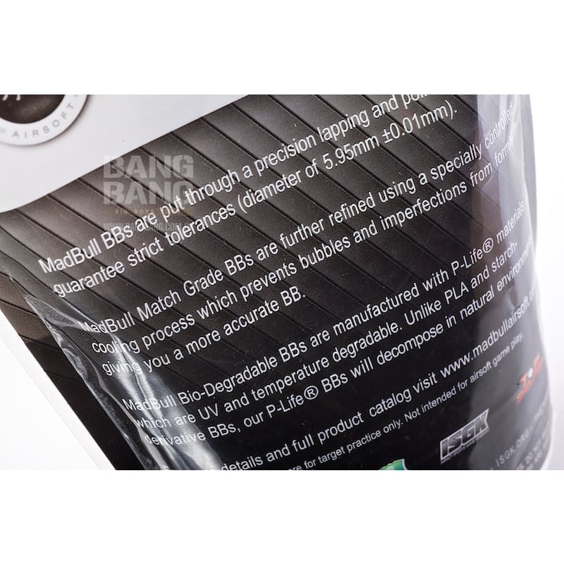 Madbull Precision 0.25g Bio - Degradable BB 4000 rds (Bag) - Bang Bang Airsoft
