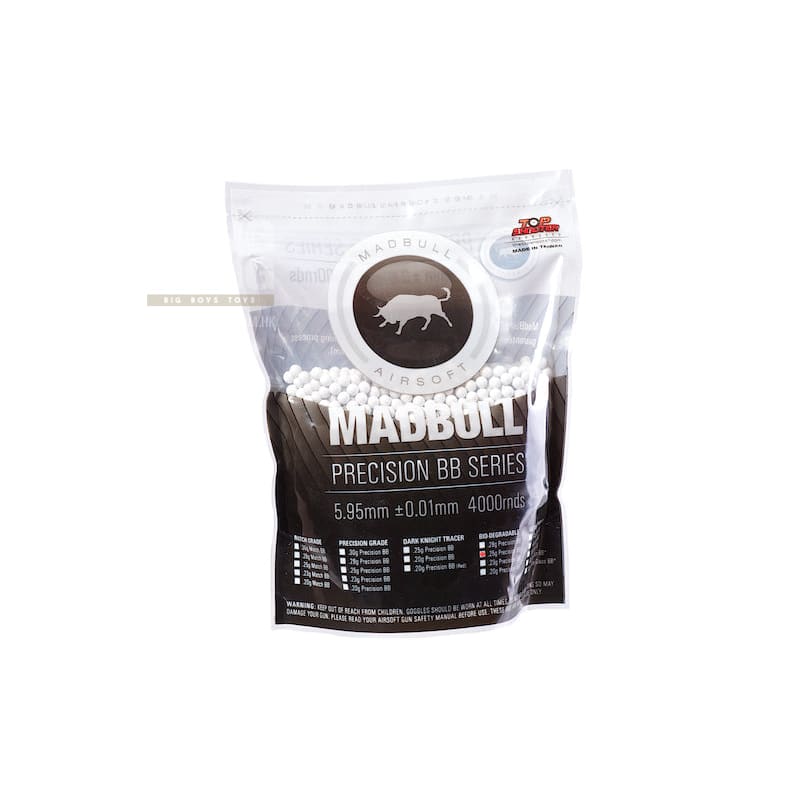 Madbull Precision 0.25g Bio - Degradable BB 4000 rds (Bag) - Bang Bang Airsoft