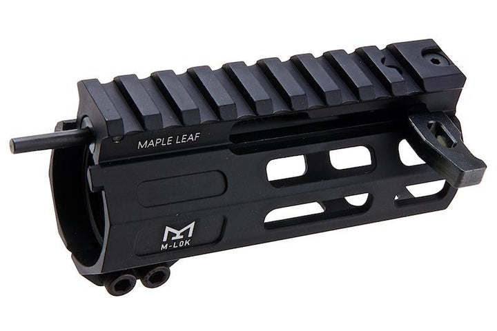 Maple Leaf 'Front Charging' M - Lok Handguard for WE / VFC / GHK M4 GBBR (CNC, 4 inch, Black) - Bang Bang Airsoft