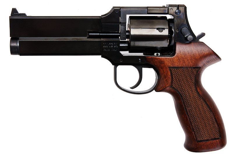Marushin Mateba Gas Revolver 5 inch - W Deep Black (Heavyweight Wood Grip Version) - Bang Bang Airsoft