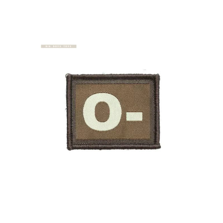 Mg military blood type patch hook & loop free shipping