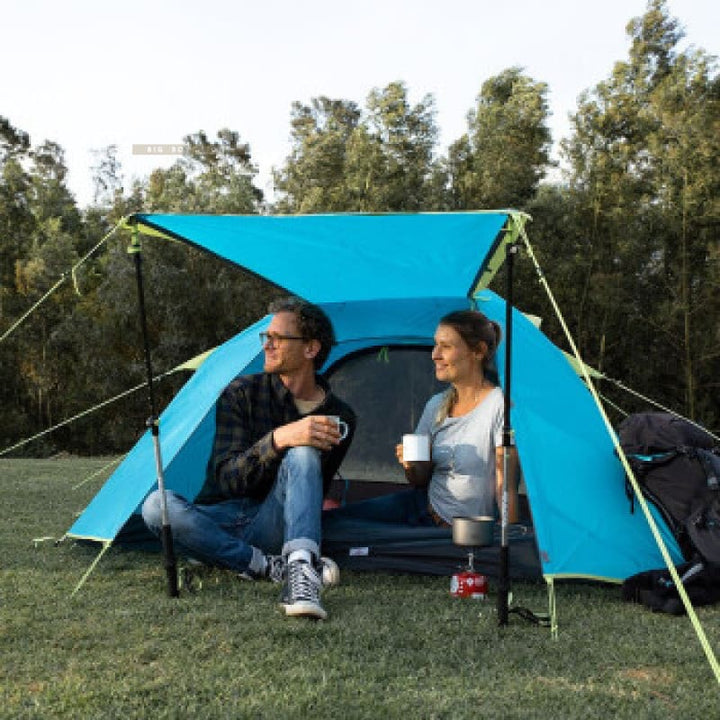 NatureHike P Series lightweight outdoor camping tent Double Pole (NH18Z022 - P) | Design double internal and external accounts - Light Green *** - Bang Bang Airsoft