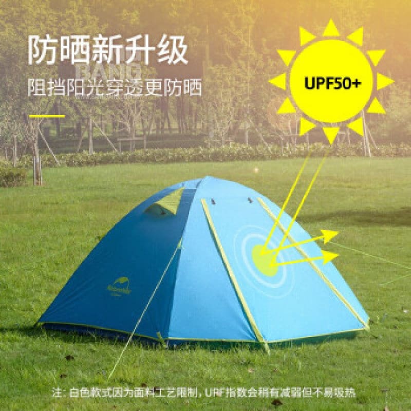 NatureHike P Series lightweight outdoor camping tent Double Pole (NH18Z022 - P) | Design double internal and external accounts - Light Green *** - Bang Bang Airsoft