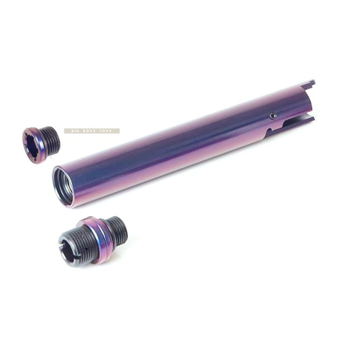 Nine Ball '2Way Fixed' Non - Recoiling Outer Barrel - ZANSHIN for Tokyo Marui Hi Capa 5.1 - Murasaki Purple - Bang Bang Airsoft