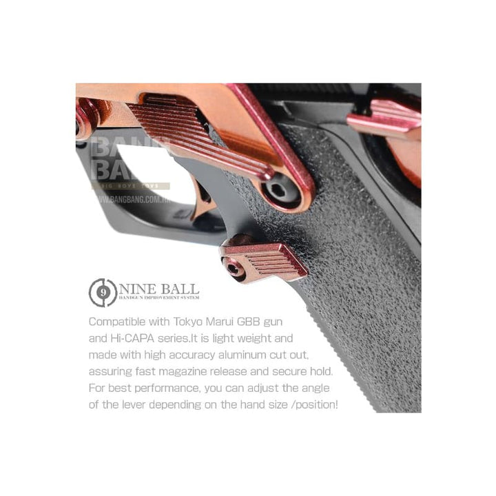 Nine Ball Custom Magazine Catch - ZANSHIN for Tokyo Marui Hi Capa Series GBB Pistol - Murasaki Purple - Bang Bang Airsoft