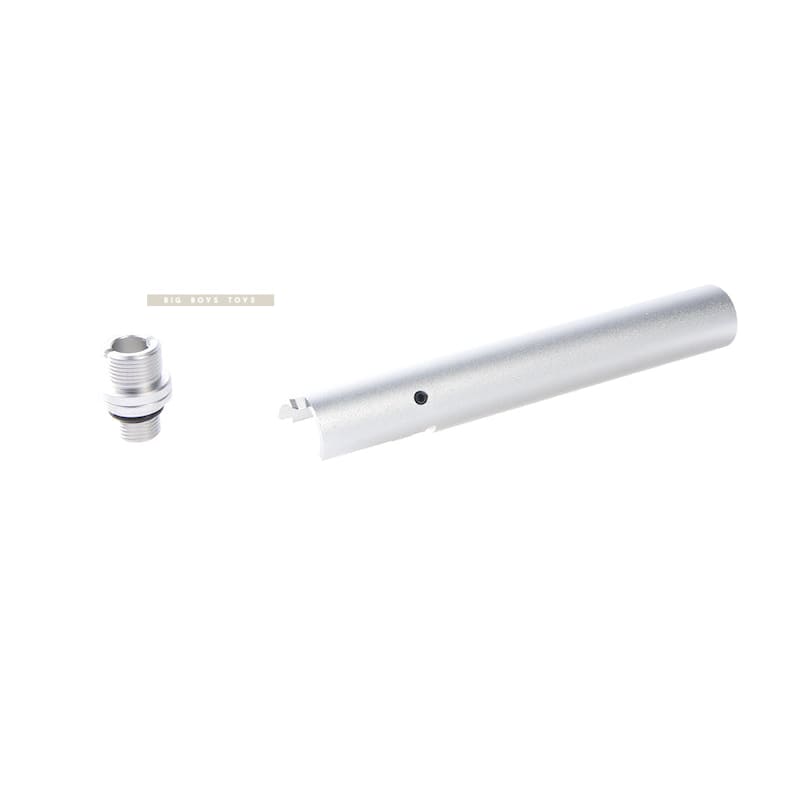 Nine Ball 'FIXED' Non - Recoil 2Way Outer Barrel for Hi - Capa 5.1 GBB Series - Silver - Bang Bang Airsoft