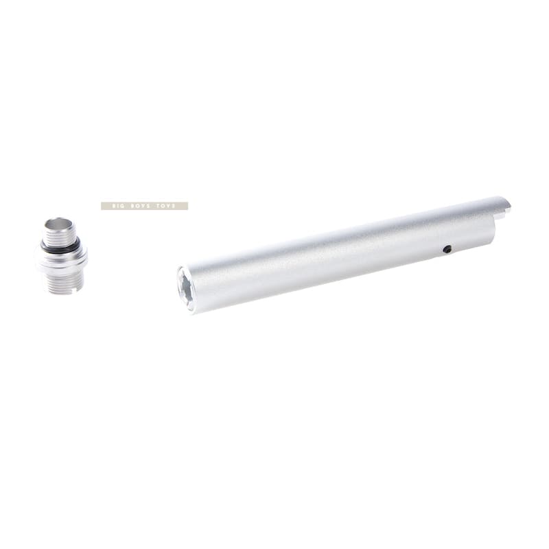 Nine Ball 'FIXED' Non - Recoil 2Way Outer Barrel for Hi - Capa 5.1 GBB Series - Silver - Bang Bang Airsoft