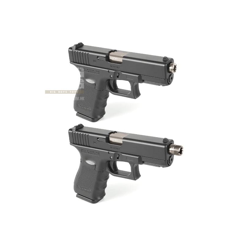 Nine Ball Non - Recoil 2 Way Outer Barrel NEO Tokyo Marui G19 Gen 3/Gen 4 GBB Airsoft - Gun Metal - Bang Bang Airsoft