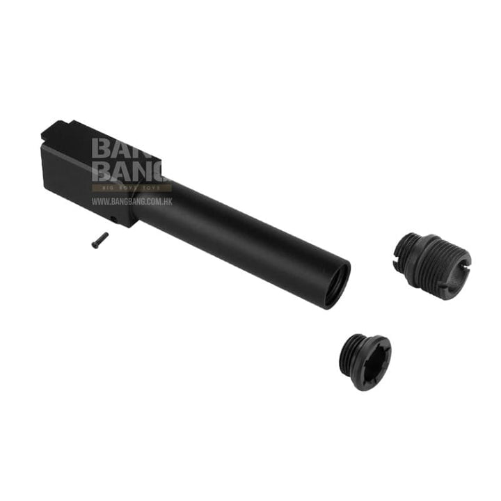 Nine Ball Non - Recoil 2 Way Outer Barrel w/ 14mm CCW Adapter for Umarex (VFC) 19X GBB Airsoft - BK - Bang Bang Airsoft