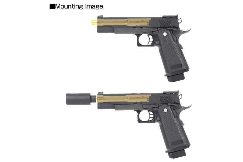 Nine Ball Tokyo Marui Hi Capa 5.1 GBB TDC Threaded Outer Barrel - Black - Bang Bang Airsoft