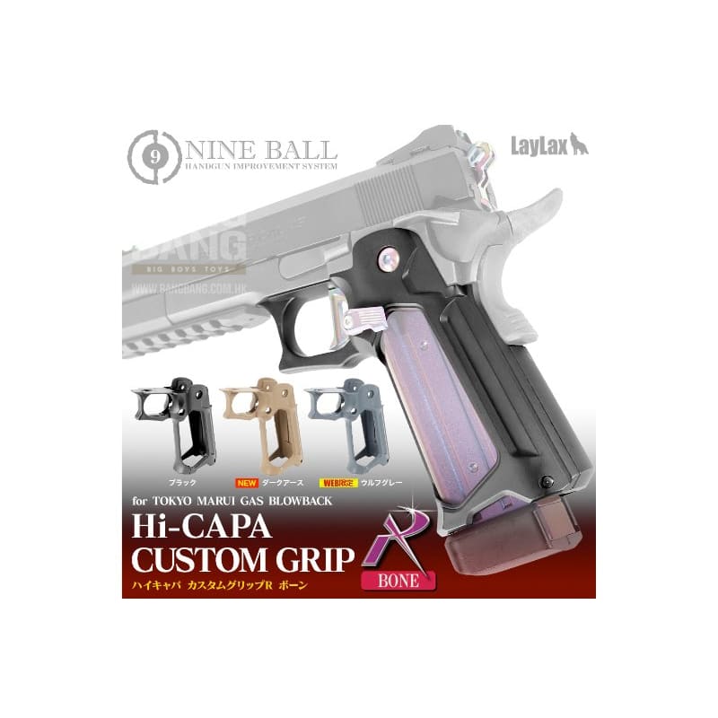 Nine Ball Tokyo Marui Hi - Capa GBB Skeleton Grip R - WG - Bang Bang Airsoft