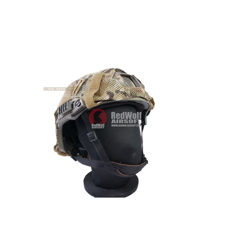 OPS Combat Helmet Mesh Cover for Ops - Core Fast Ballistic Helmet - Multicam (Size L / XL) - Bang Bang Airsoft