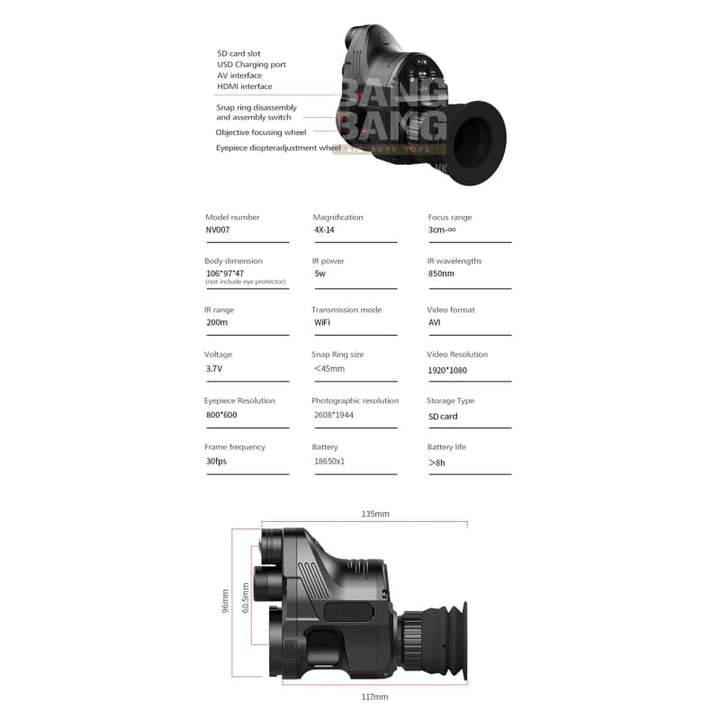 PARD Night Vision Scope Nv007A - Bang Bang Airsoft