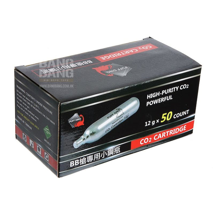 Puff Dino CO2 Cartridge 12g (50pcs / Case) - Bang Bang Airsoft