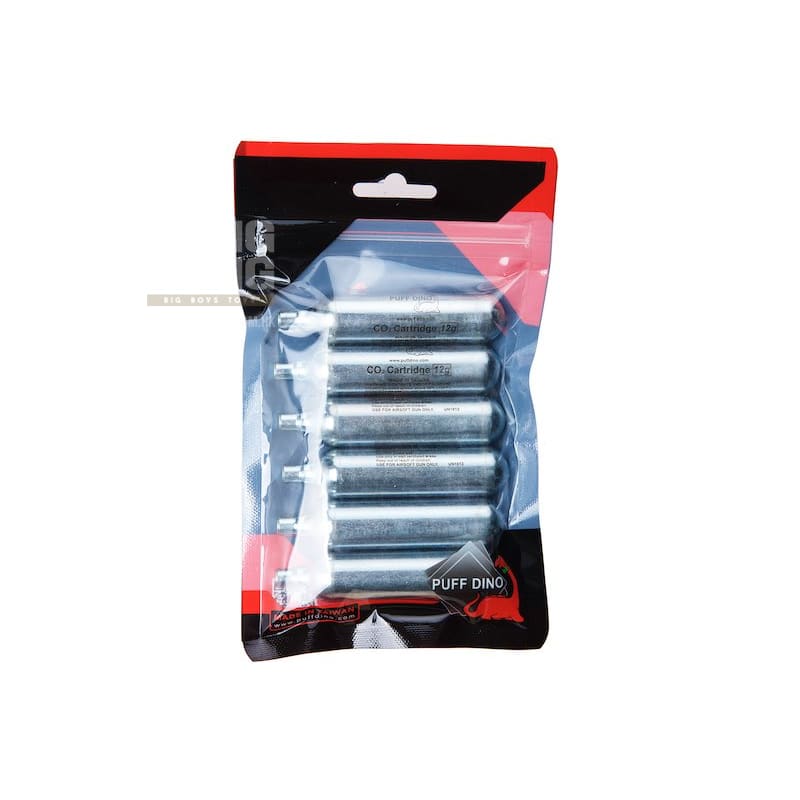 Puff Dino CO2 Cartridge 12g (6pcs / Bag) - Bang Bang Airsoft