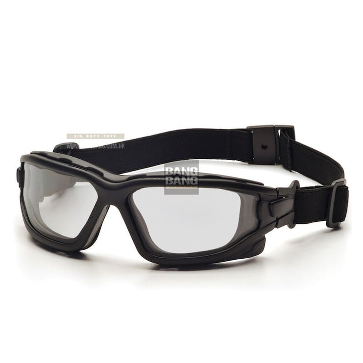 Pyramex I - Force Slim Safety Goggle Clear Dual Anti - Fog Lens with Black Temples/Strap - Bang Bang Airsoft