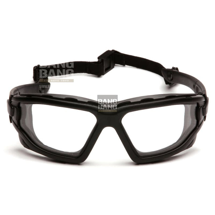 Pyramex I - Force Slim Safety Goggle Clear Dual Anti - Fog Lens with Black Temples/Strap - Bang Bang Airsoft