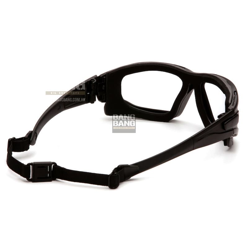 Pyramex I - Force Slim Safety Goggle Clear Dual Anti - Fog Lens with Black Temples/Strap - Bang Bang Airsoft